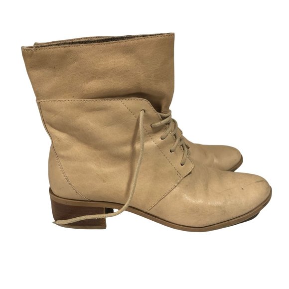 Seychelles Shoes - Seychelles Anthropologie Womens Leather Lace Up Boots Tan Size 8.5